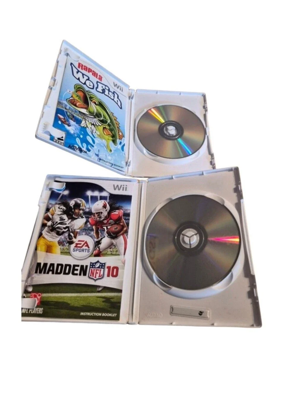 Wii Madden NFL 10 Rapala We Fish Like New Condition Booklets Included